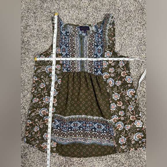Artesia Boho Chic Sleeveless Patchwork Patterned Blouse Top S - Picture 7 of 9
